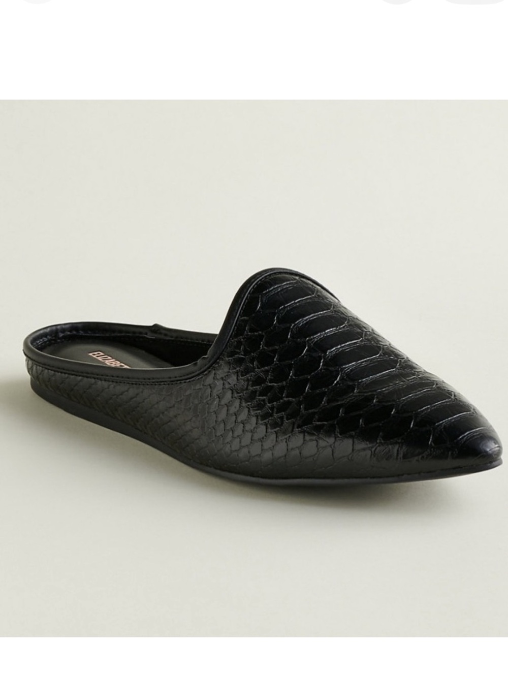 ELIZABETH & JAMES ALLIUM BLACK PHYTON SLIP ON MULES NEW IN BOX 9